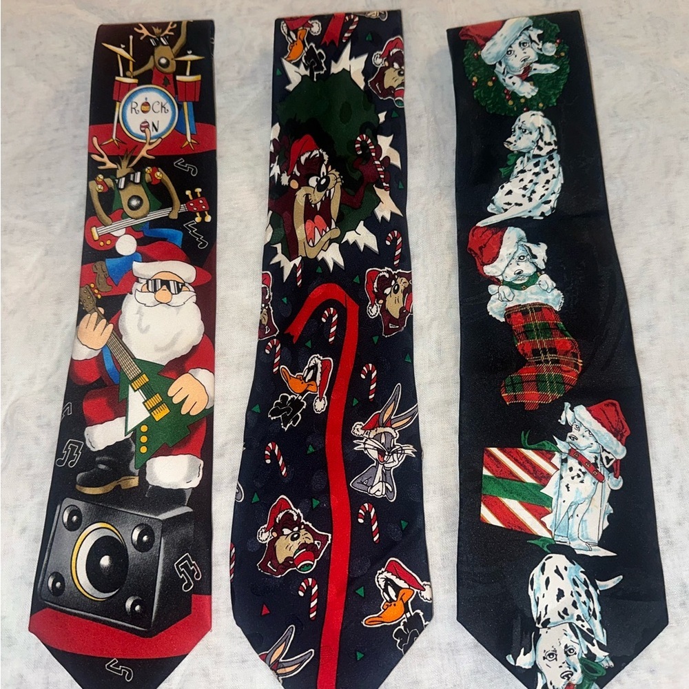 Holiday Cartoon Character Tie Set